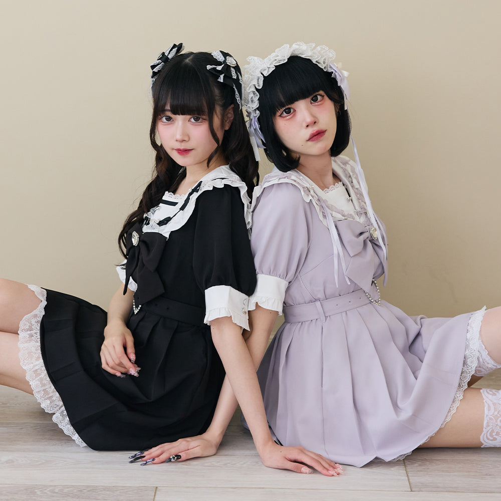 STEPUP対象】【送料無料】セーラービジューレースフリル