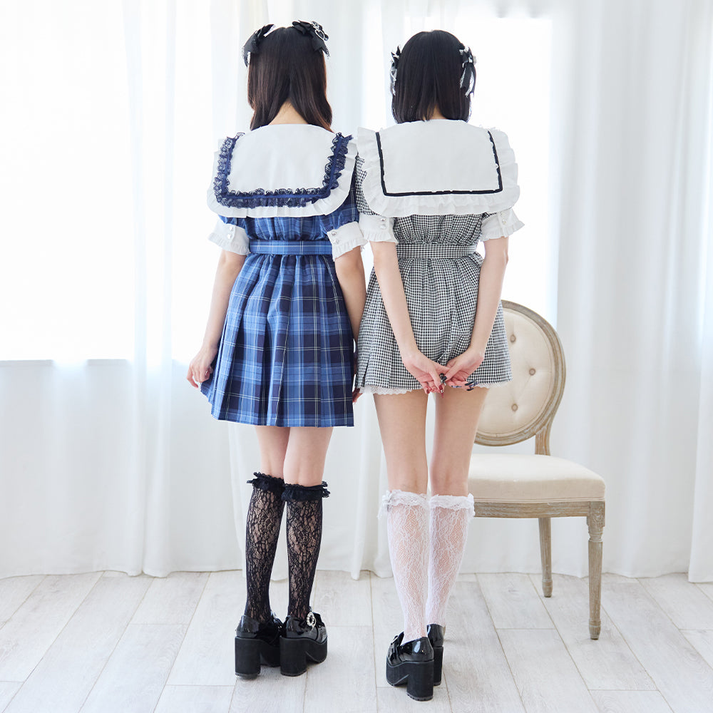 STEPUP対象】【送料無料】セーラービジューレースフリル