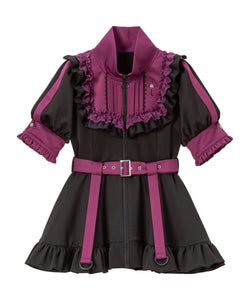 十字架刺繍フリルシスタージャージワンピース