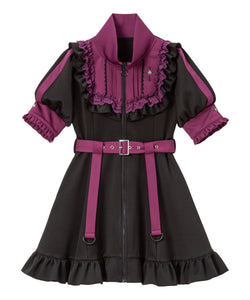 十字架刺繍フリルシスタージャージワンピース