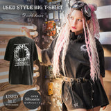 ビッグシルエットUSED風Tシャツ 【オーバーサイズ】【ロング丈】
