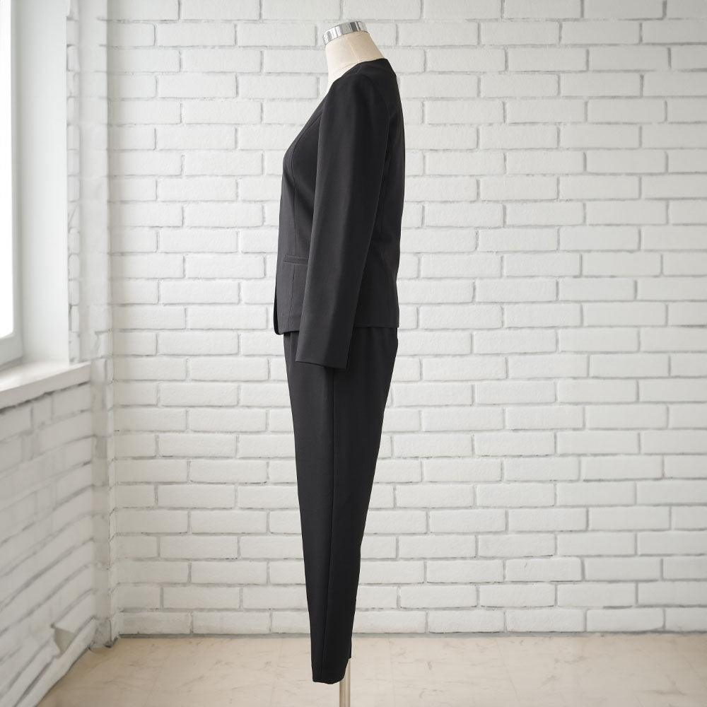 リネンライク軽やかジャケット+パンツ2点セットスーツ – レディース