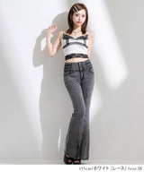 【メール便】レースキャミor透け蝶々キャミ選べるカットソー