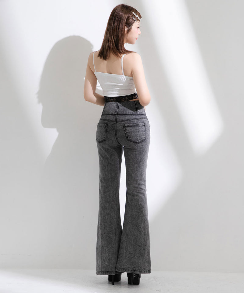 【メール便】レースキャミor透け蝶々キャミ選べるカットソー