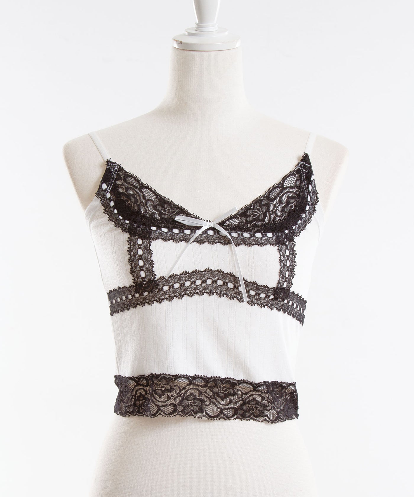 メール便】レースキャミor透け蝶々キャミ選べるカットソー