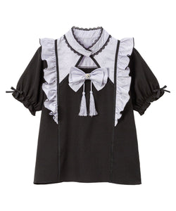 チャイナショルダーウィングブラウス