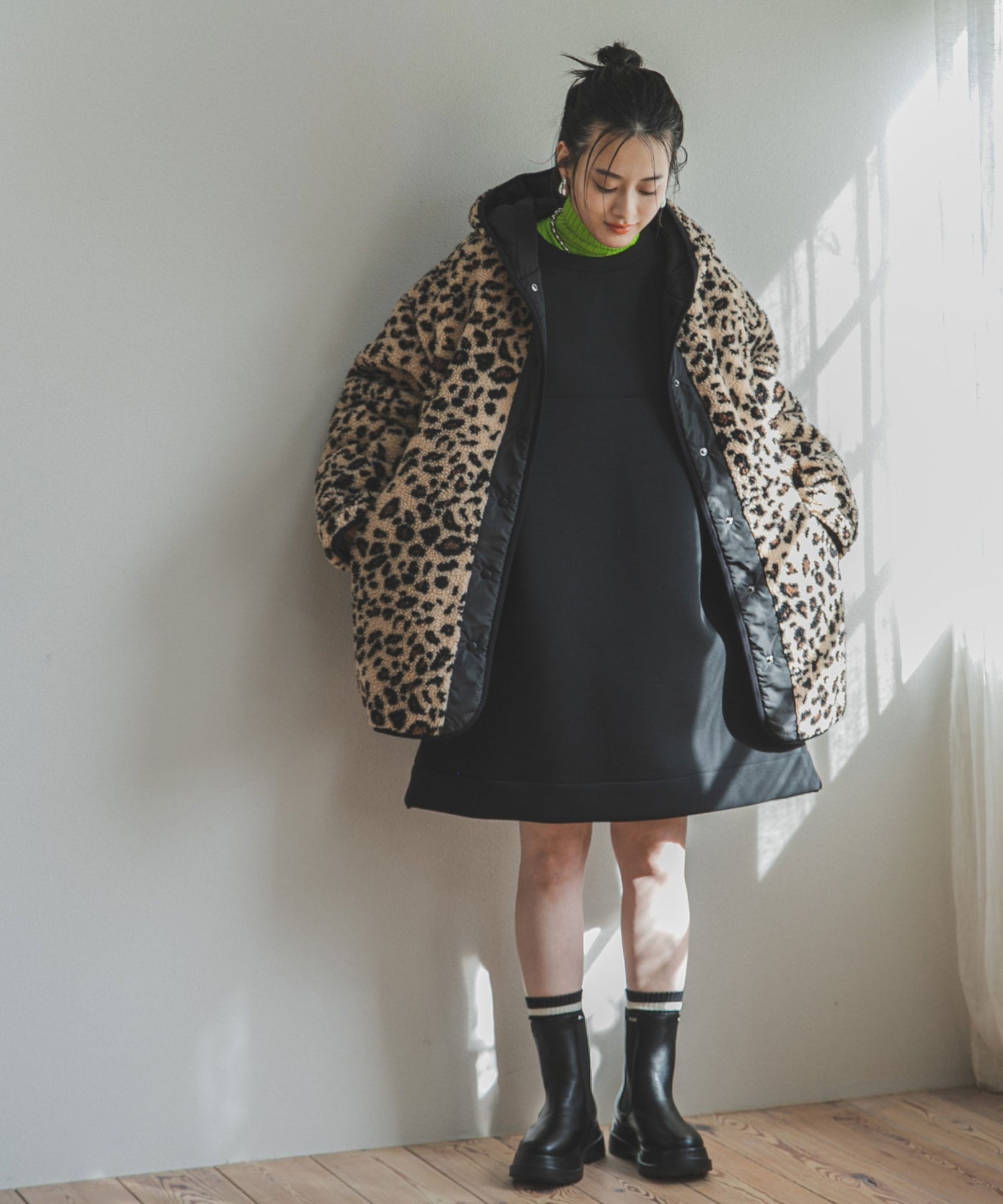 ボアリバーシブルフーディブルゾン – レディースファッション通販の夢