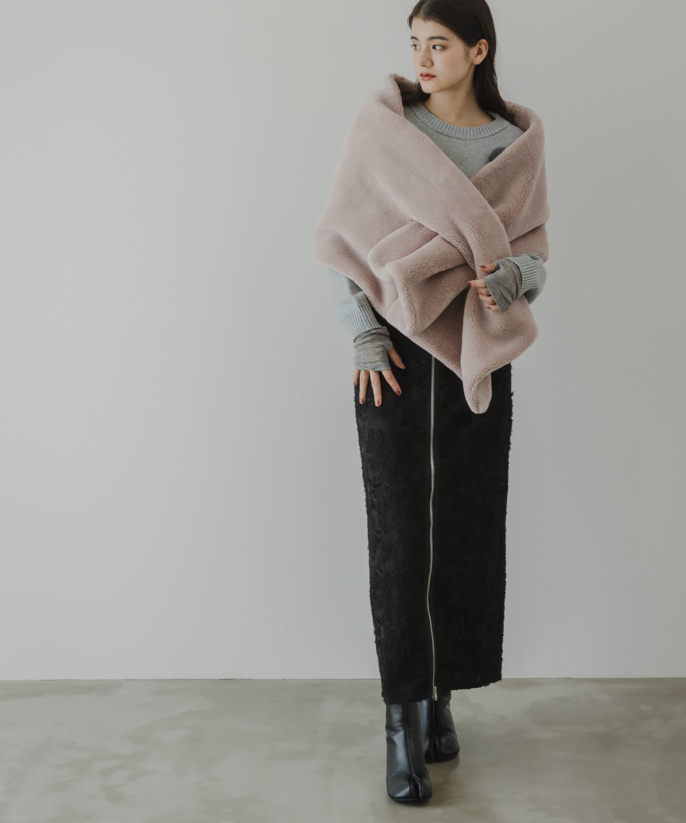 フリンジジャガードジップスカート – レディースファッション通販の夢