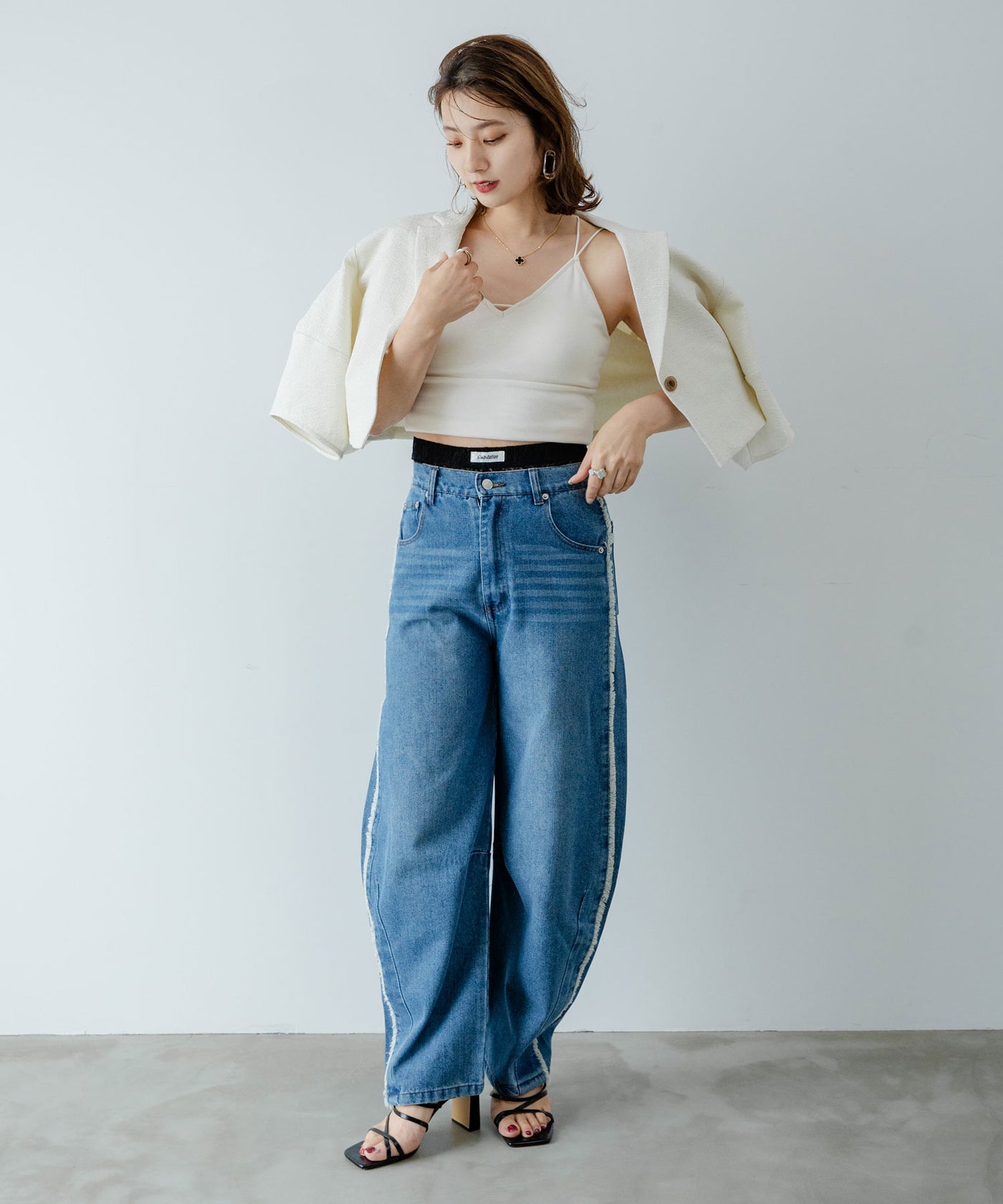 plage（プラージュ）の「バッククロス カップツキキャミ