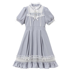 膝下　ブルーグレー