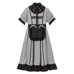ロング　グレー×ブラック
