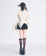 【新春セール】リボンレースティアードスカート