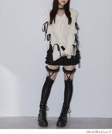 【新春セール】リボンレースティアードスカート