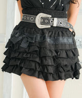 【新春セール】リボンレースティアードスカート