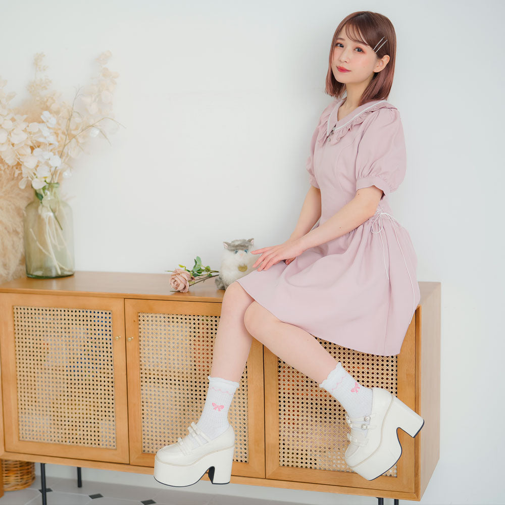 メール便】アソートリボン柄ショートソックス – レディース