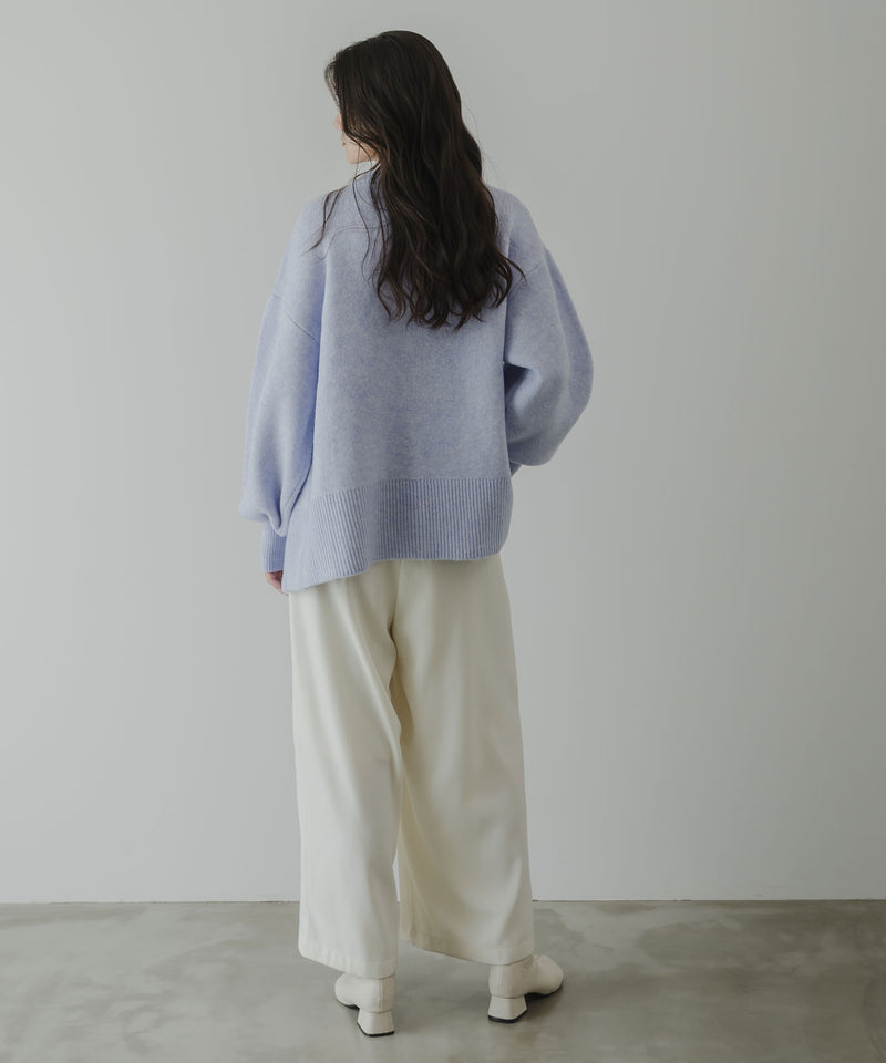 Wリボンスリットニット