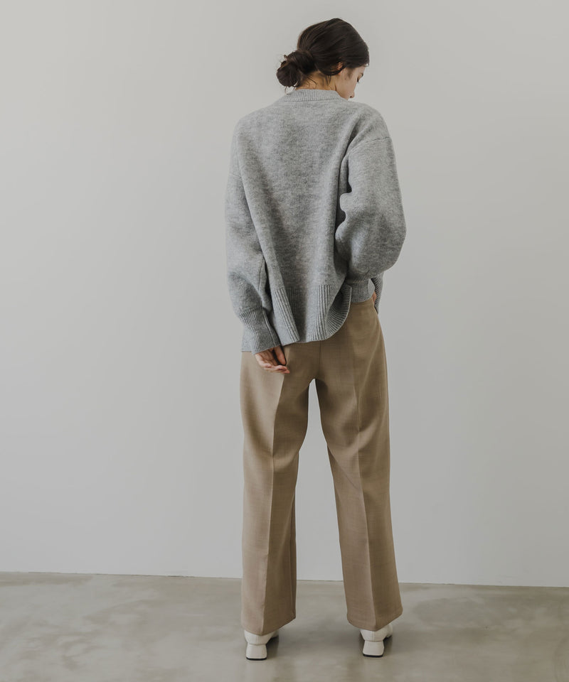 Wリボンスリットニット