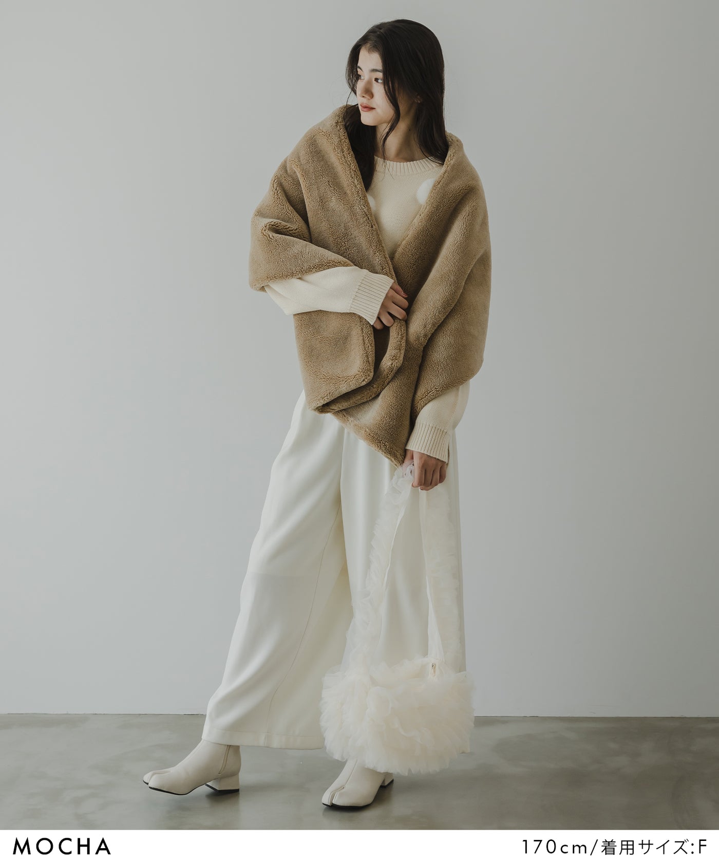 テディーベア ストール ボアストール rectangle ストール マフラー テディベアストール レディース