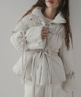 メニーリボンフェイクダウンコート