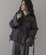 メニーリボンフェイクダウンコート