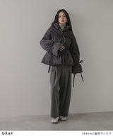 メニーリボンフェイクダウンコート