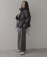 メニーリボンフェイクダウンコート