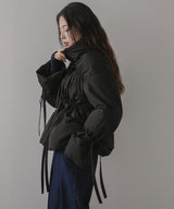 メニーリボンフェイクダウンコート