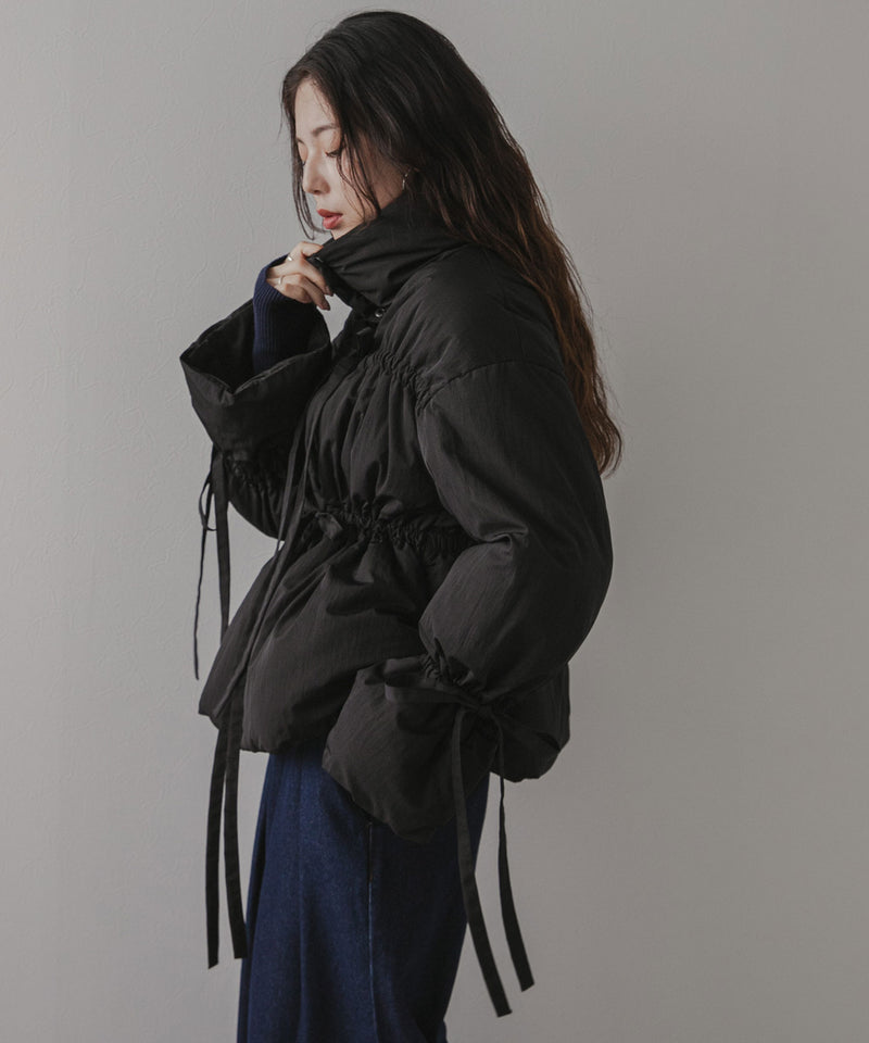 メニーリボンフェイクダウンコート