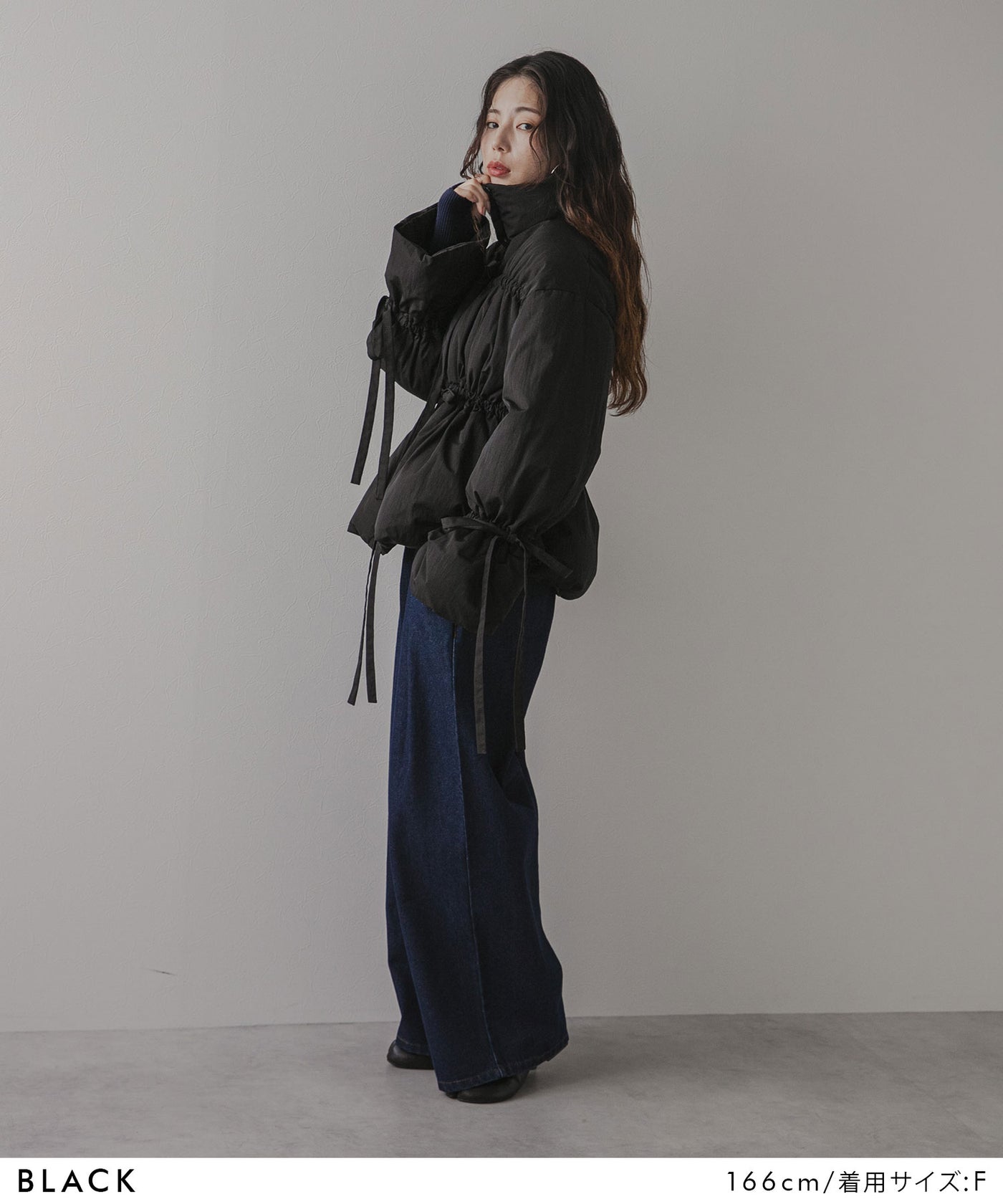 メニーリボンフェイクダウンコート – レディースファッション