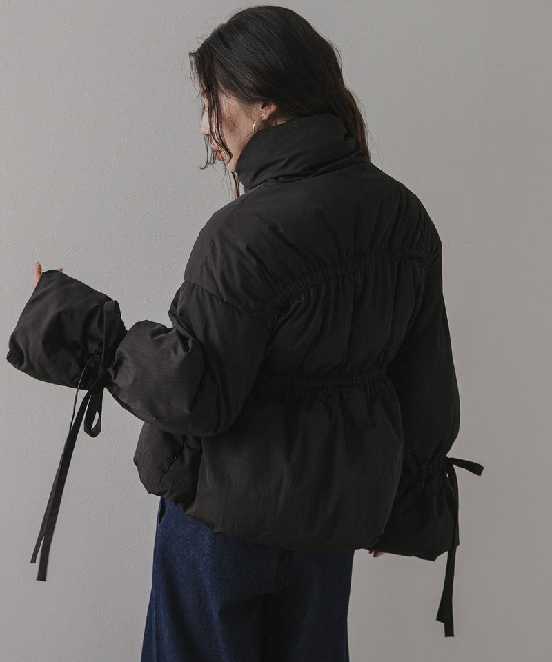 メニーリボンフェイクダウンコート