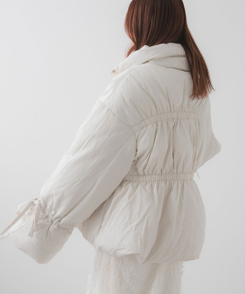 メニーリボンフェイクダウンコート