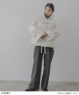 メニーリボンフェイクダウンコート