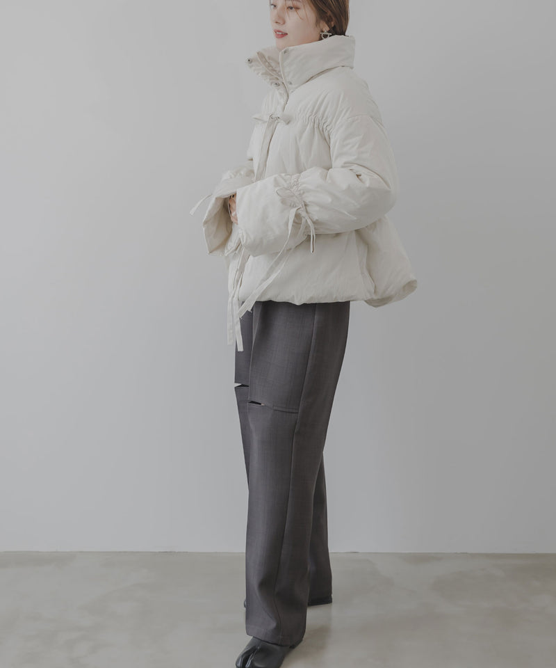 メニーリボンフェイクダウンコート