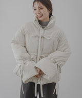 メニーリボンフェイクダウンコート