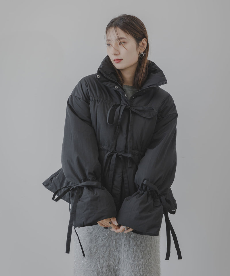 メニーリボンフェイクダウンコート