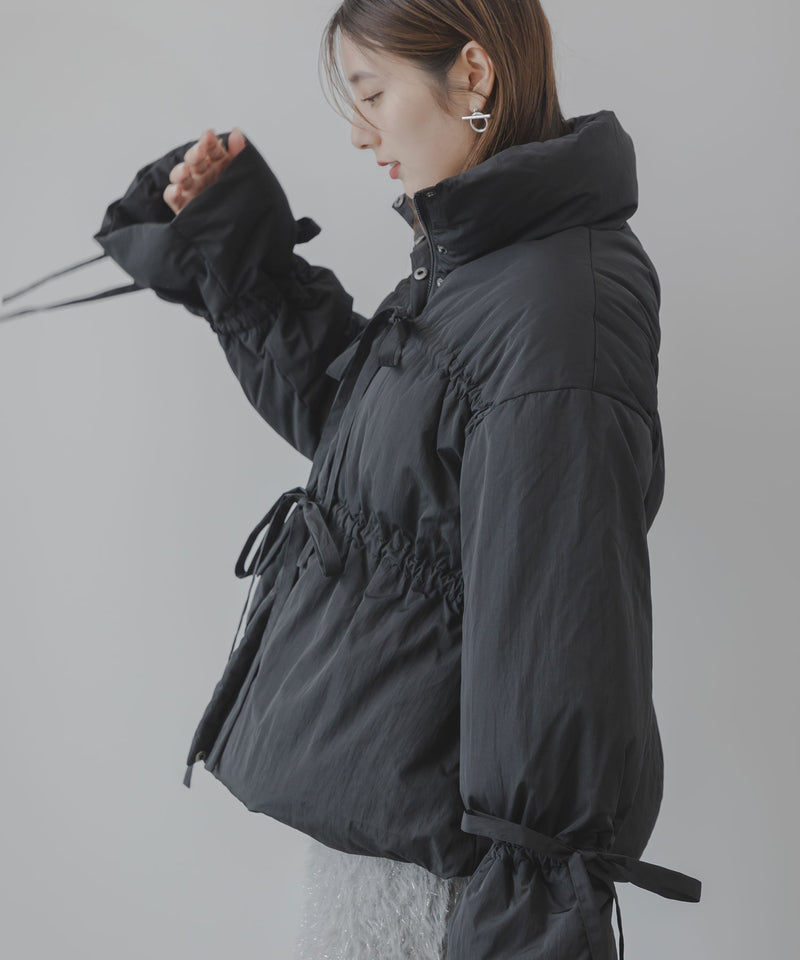 メニーリボンフェイクダウンコート