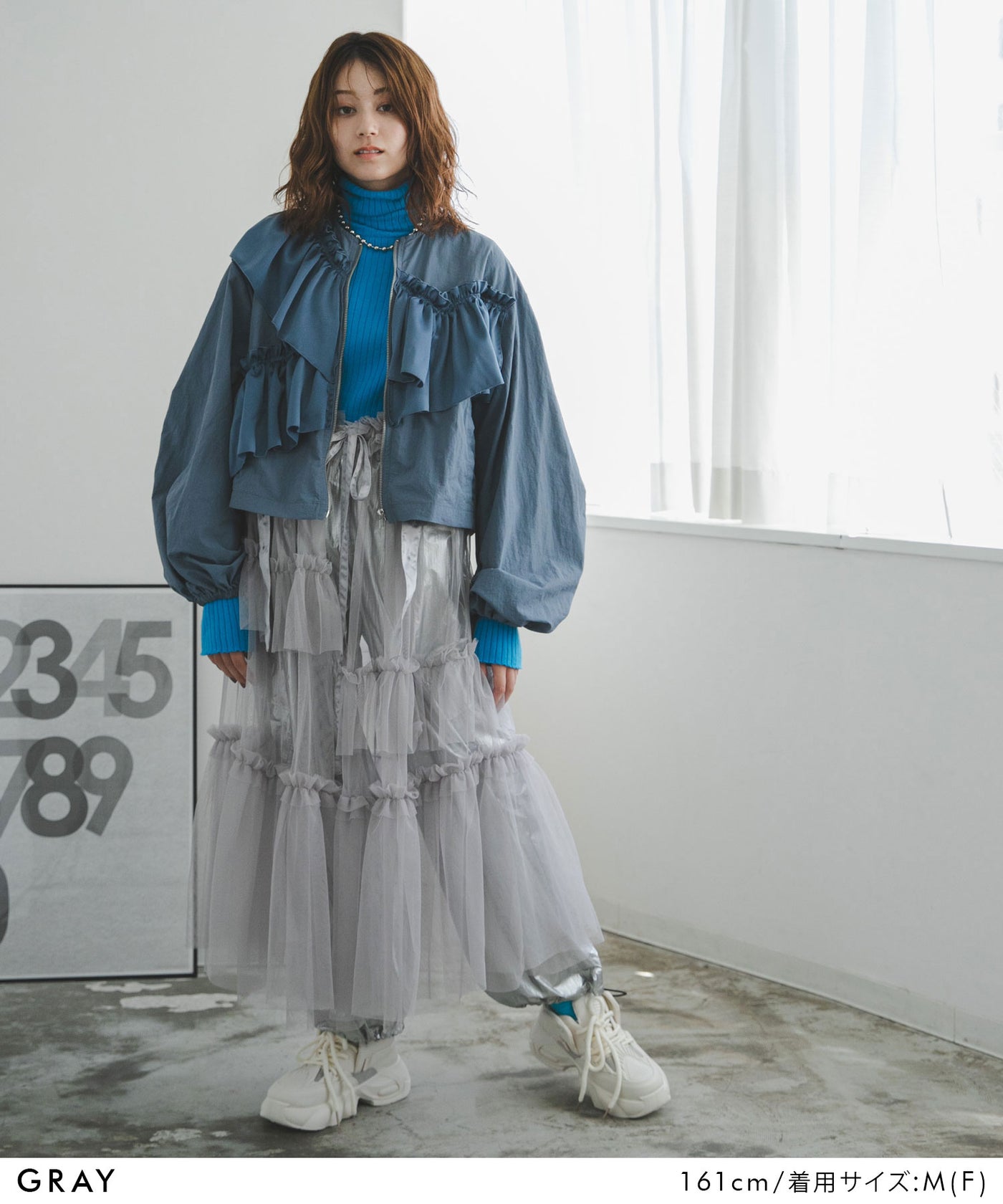 アシメフリルブルゾン – レディースファッション通販の夢展望【公式】