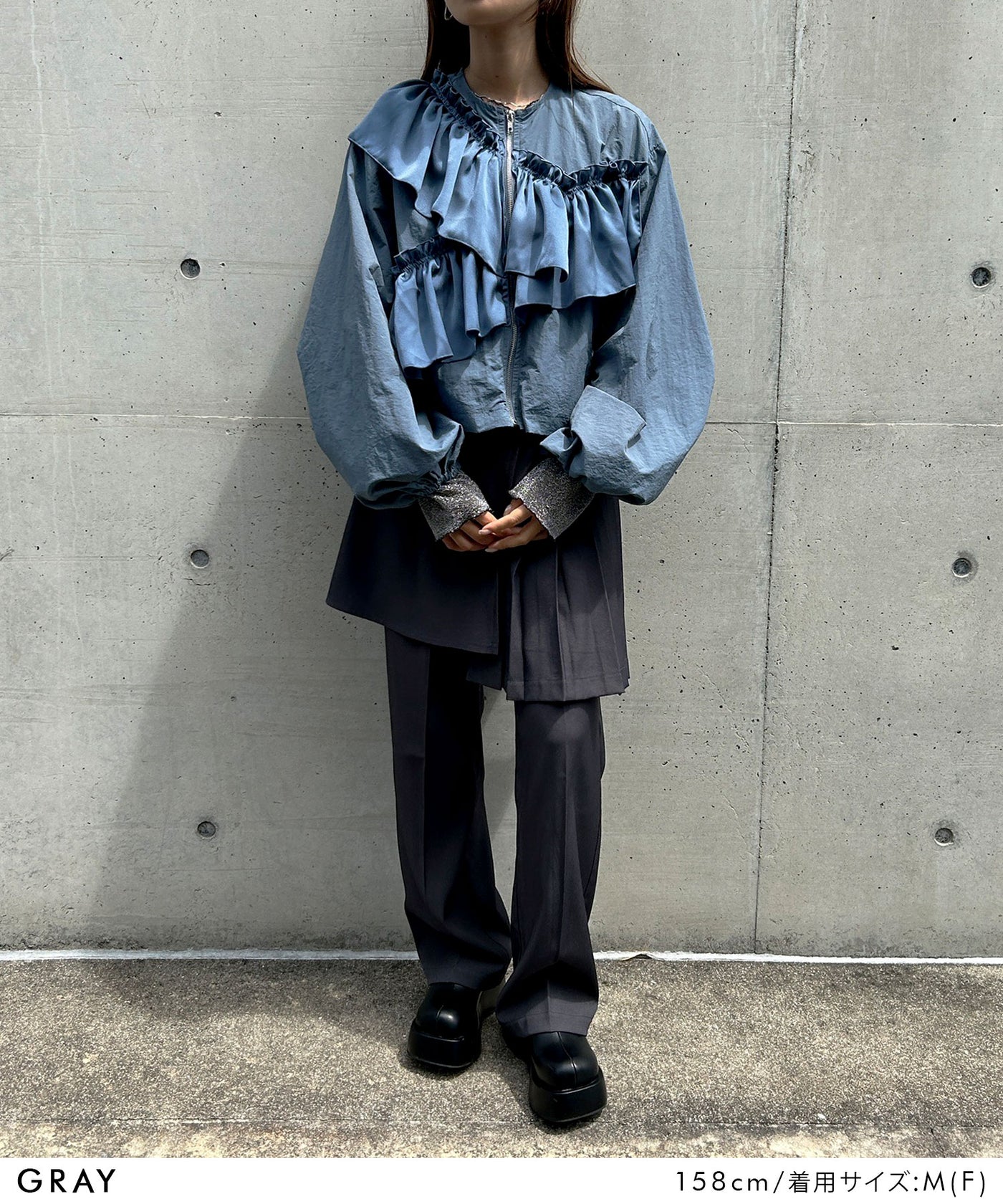 アシメフリルブルゾン – レディースファッション通販の夢展望【公式】