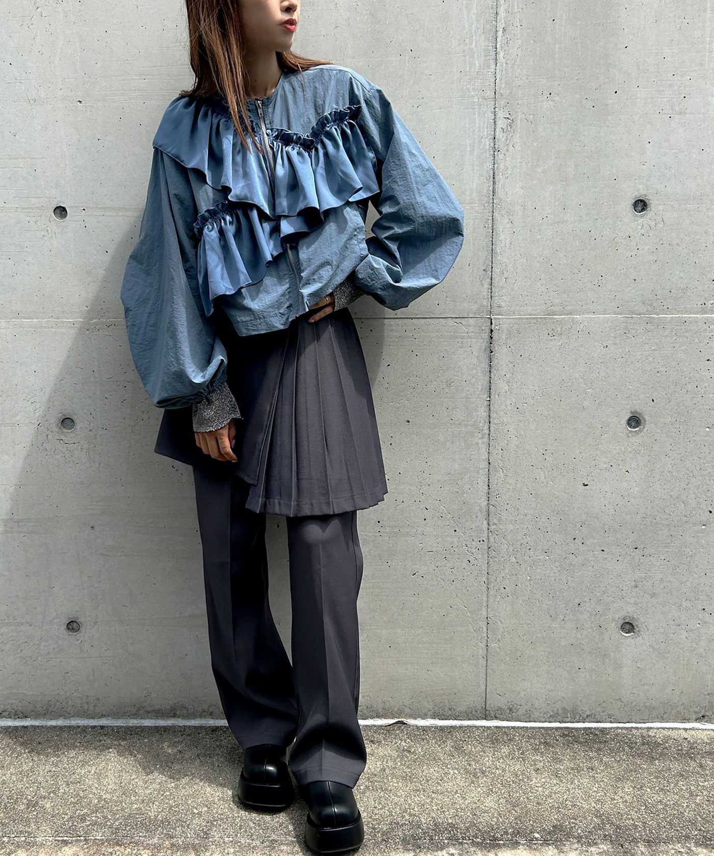 アシメフリルブルゾン – レディースファッション通販の夢展望【公式】