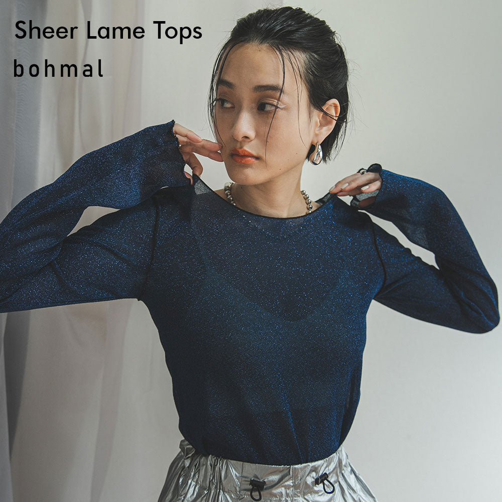 CHANEL✨ ラメ入り素材ネイビートップス メール便】シアーラメトップス – レディースファッション通販の夢展望