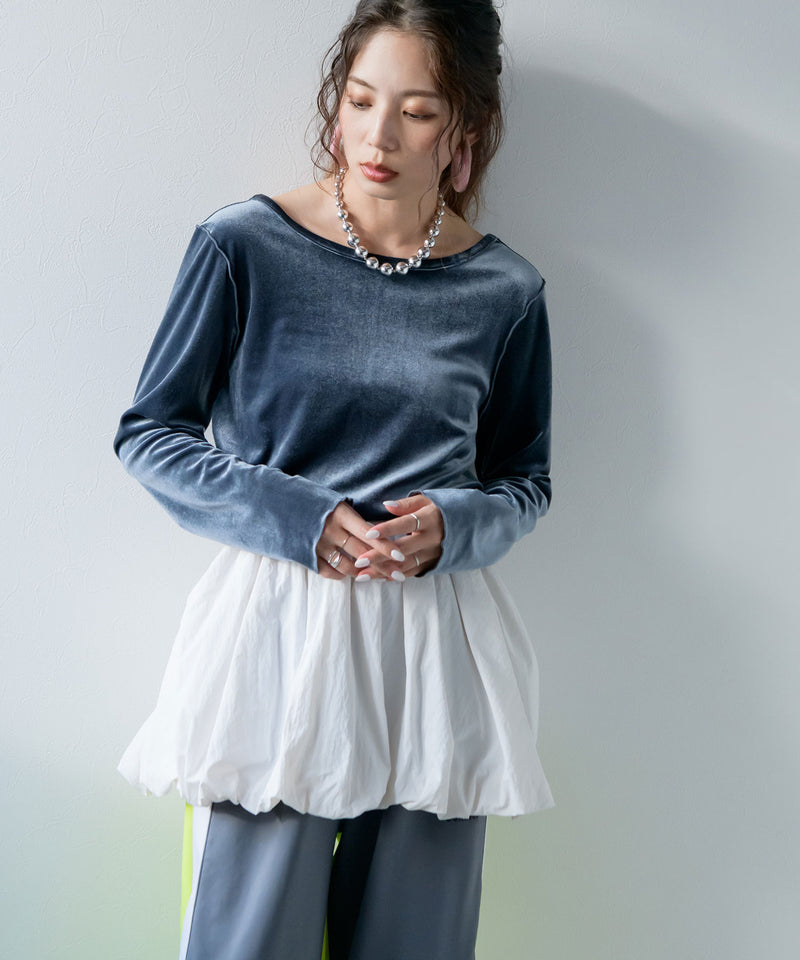 2wayベロアトップス