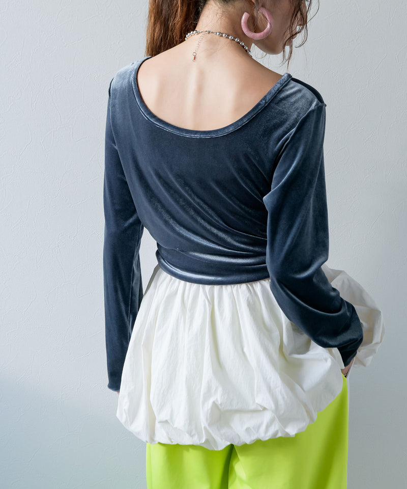 2wayベロアトップス