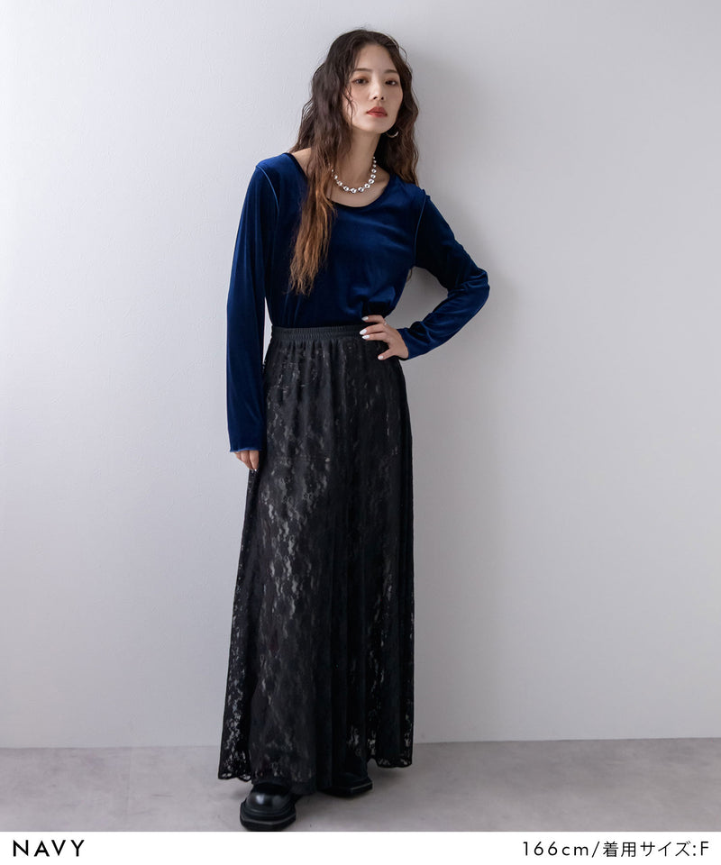 2wayベロアトップス