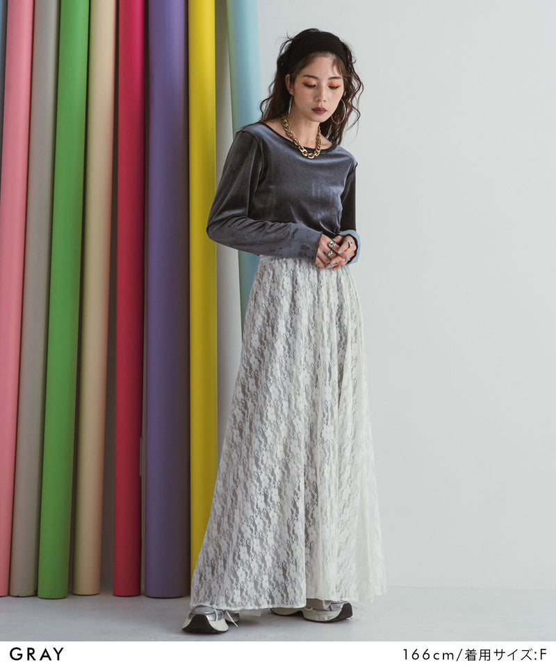 2wayベロアトップス