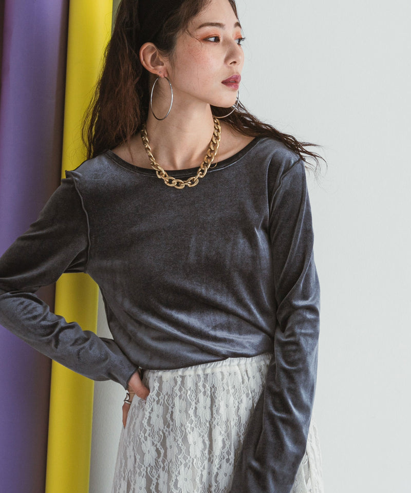 2wayベロアトップス