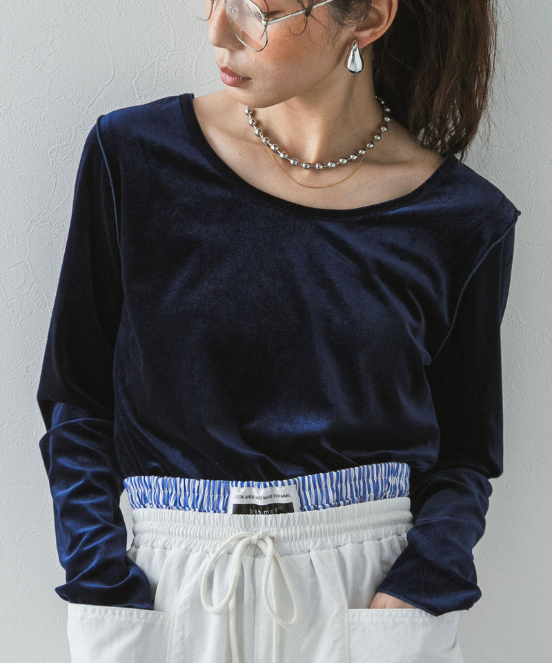 2wayベロアトップス