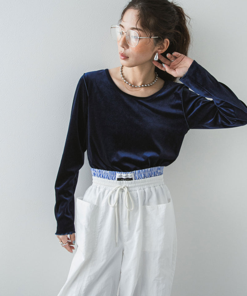 2wayベロアトップス