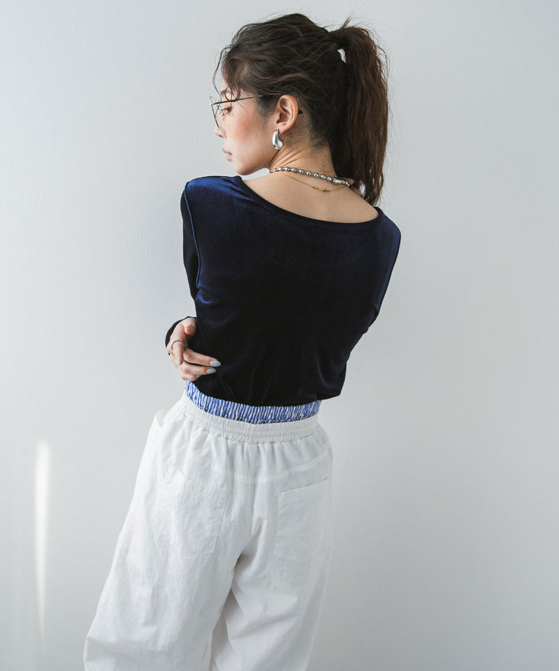 2wayベロアトップス