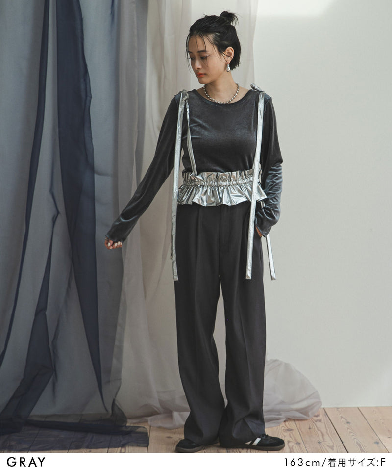 2wayベロアトップス