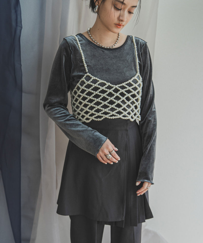 2wayベロアトップス